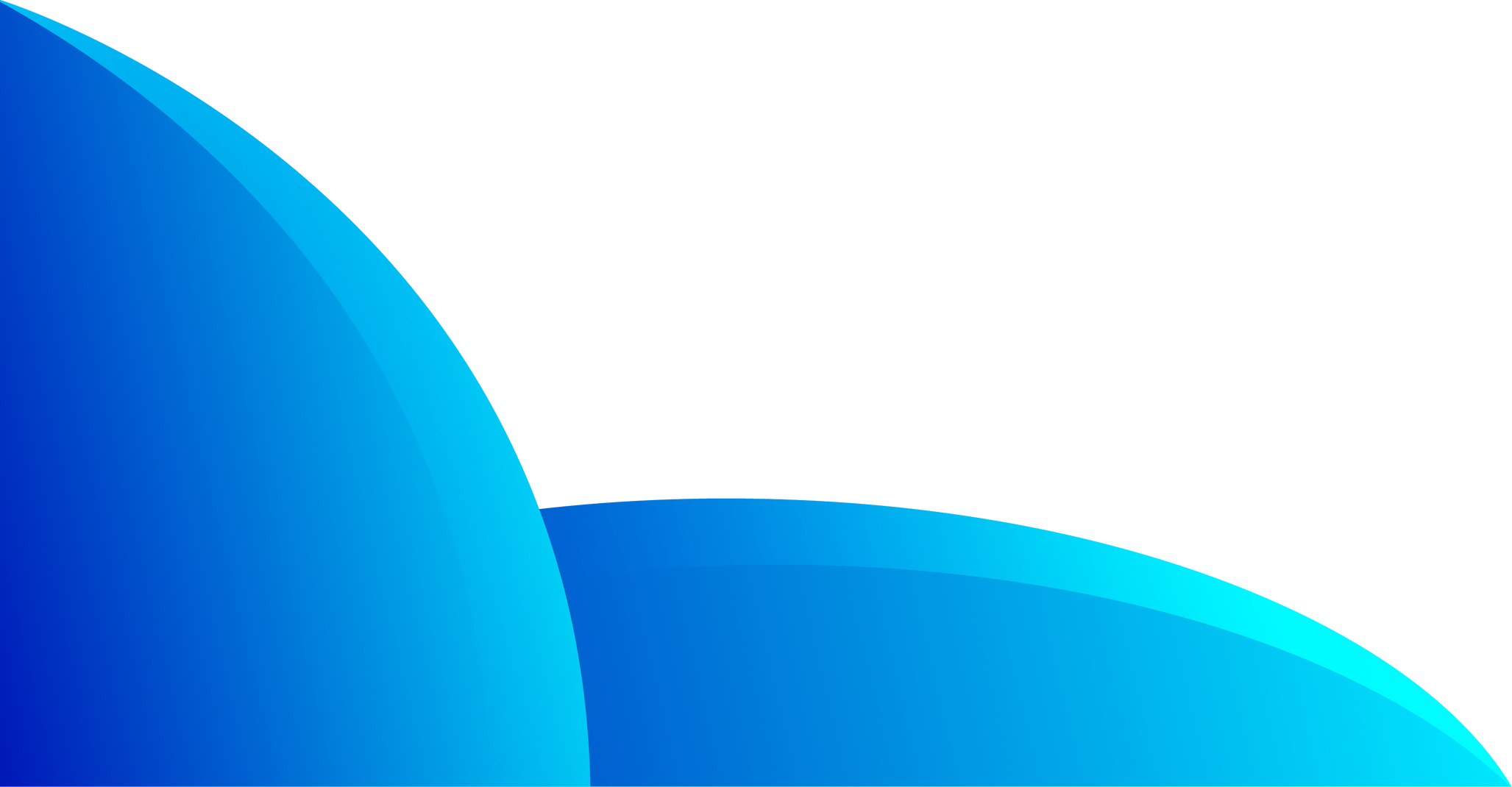 Blue wave border corner frame