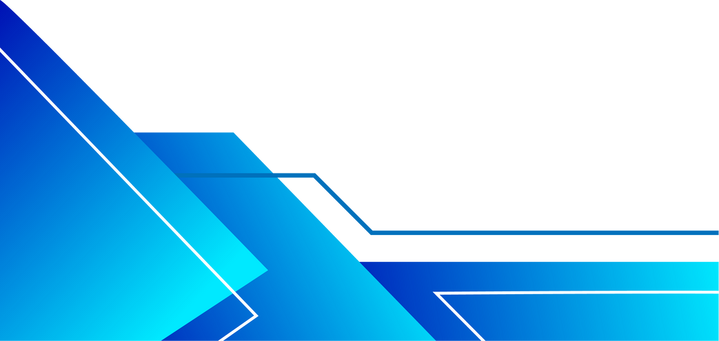 Blue futuristic border corner frame