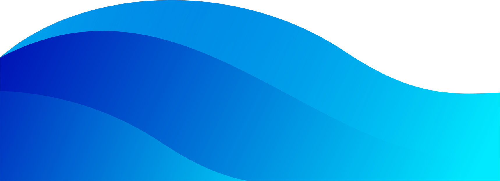 Blue wave border corner frame