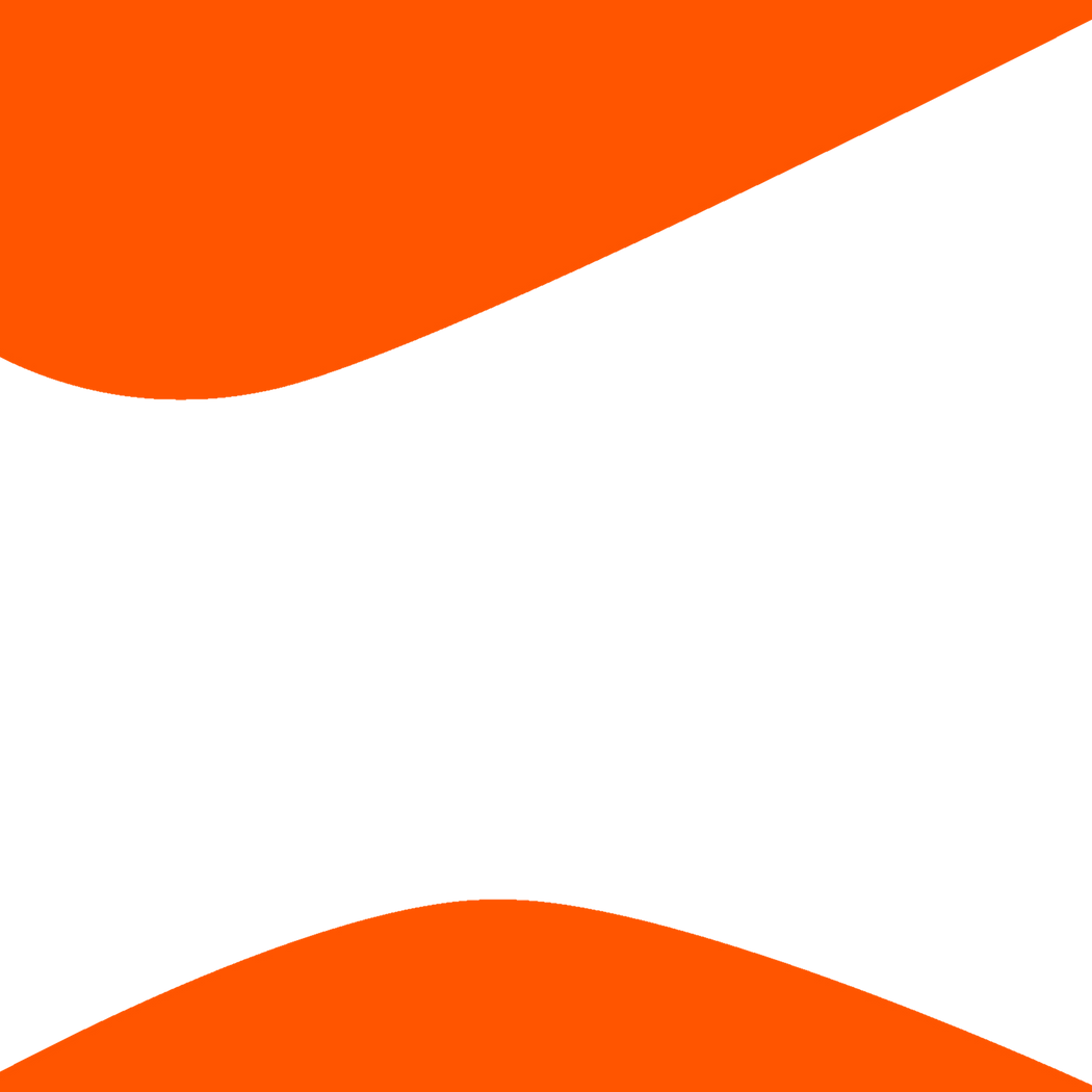 Orange Curved Header and Footer